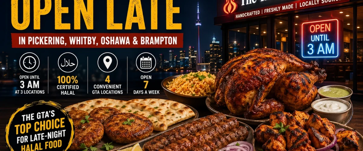 Best Restaurants Open Late in Pickering, Whitby, Oshawa & Brampton