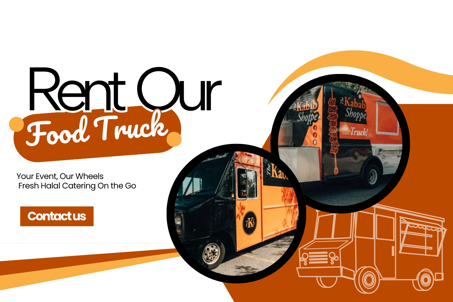 Food truck catering for events with fresh halal kababs, custom menus