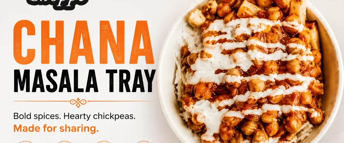 Discover the best halal Chana Masala Tray in the GTA  Rich chickpea curry in spiced tomato gravy  Order online for pickup, delivery or catering from Kabab Shoppe 
