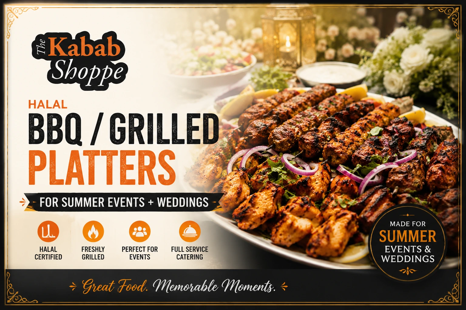 Kebab platters for summer events