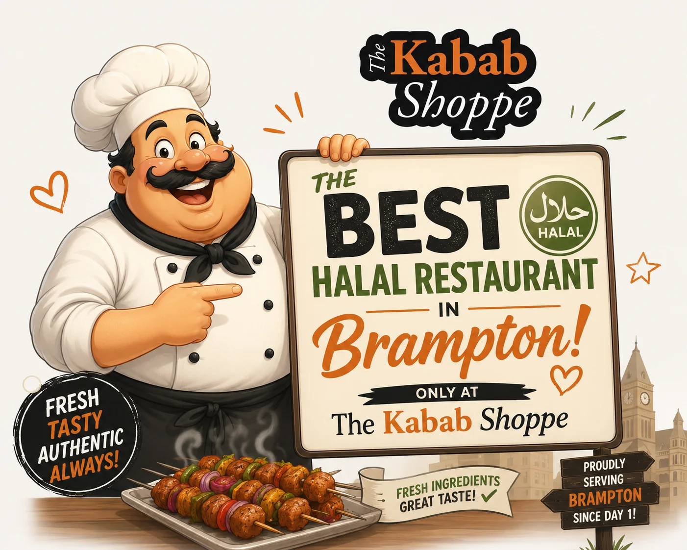 Best kabab shop in Brampton, fresh halal kababs at The Kabab Shoppe
