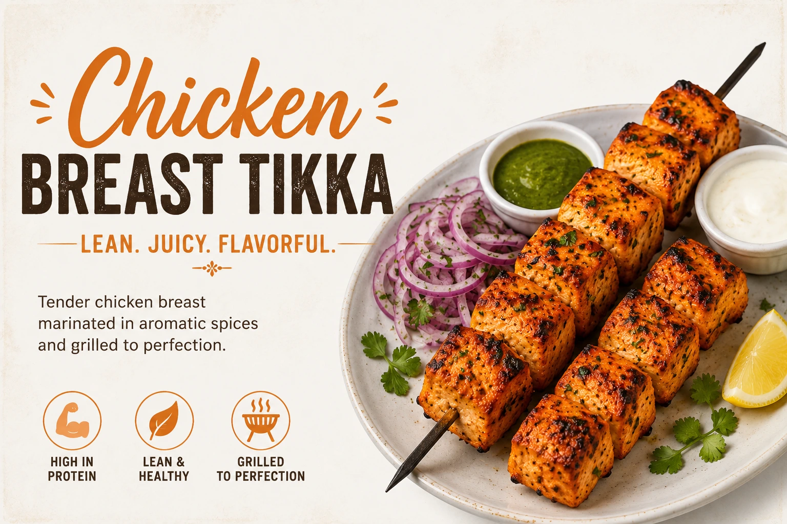 Grilled chicken breast tikka kabab combo plate at The Kabab Shoppe