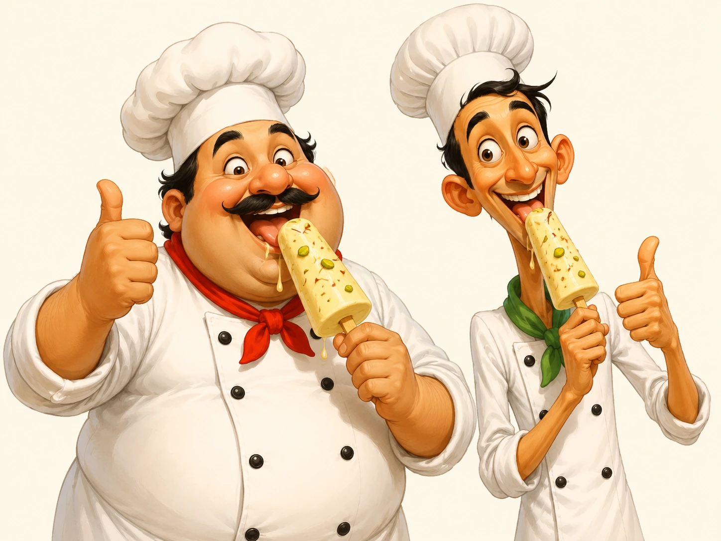 Chefs at The Kabab Shoppe enjoying kulfi