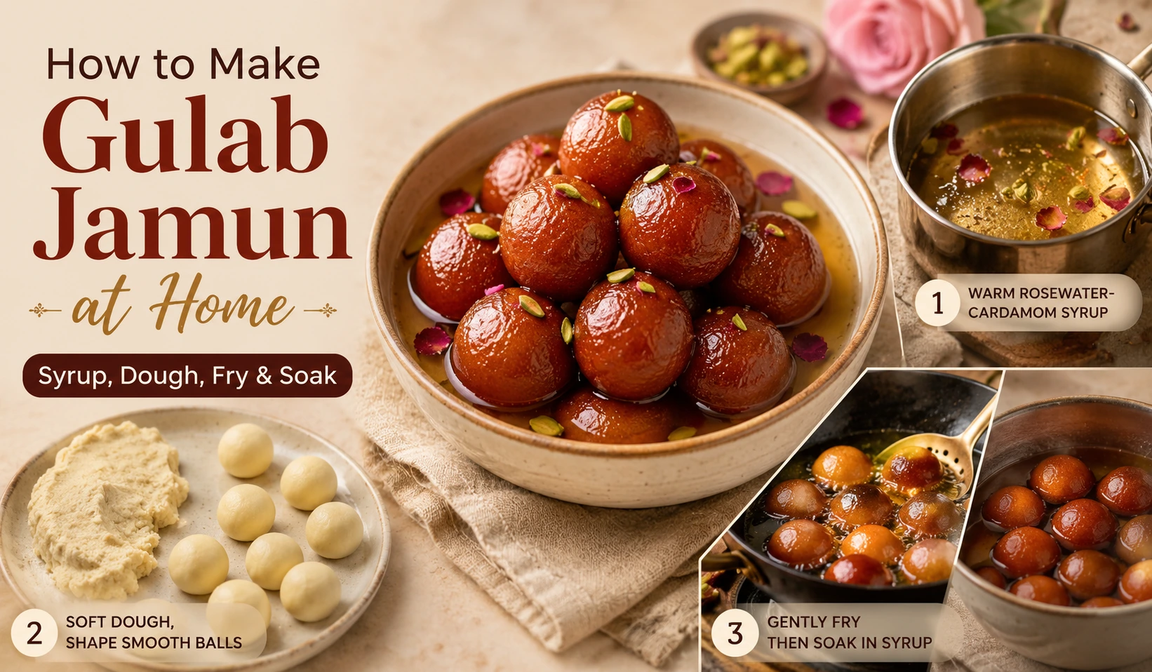 How to make gulab jamun at home